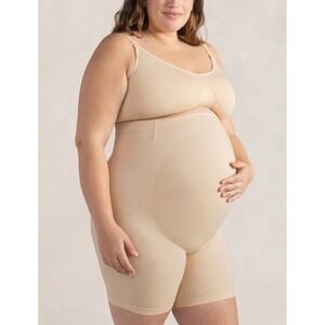 Shapermint Essentials Embrace Maternity Belly Support Shorts Chai 77001 2XL NEW